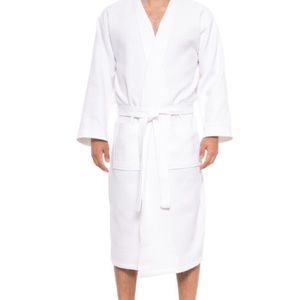 Men’s Turkish Linen Waffle Kimono Robe XXL